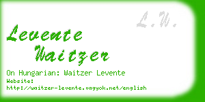levente waitzer business card